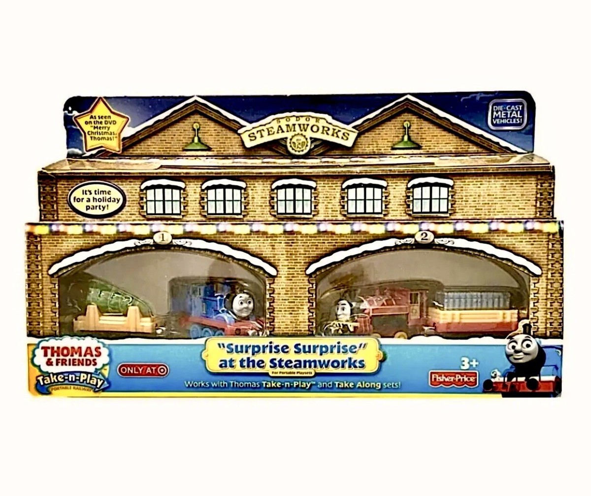 Thomas & Friends Take n Play 4 pack Holiday Surprise Surprise at