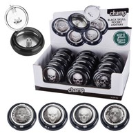 12X Taschenaschenbecher Schwarz Mini Mit Deckel Kleiner Reiseaschenbecher Metall