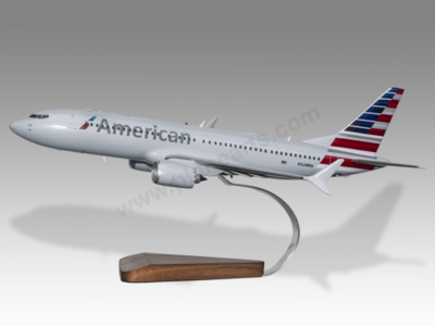 Boeing 737 MAX 8 American Airlines Solid Mahogany Wood Handcrafted Display Model