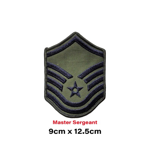 Army Patches Rank Slides Sew On Badges US Air Force Combat MOD Military Sergeant - Picture 4 of 37