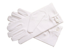 Guanti bianchi da cerimonia massonici da uomo (grandi)