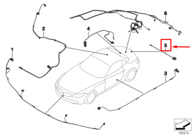 BMW Z4 Roadster E89 Rear Hatch Lock Cable Set 61129225767 9225767  