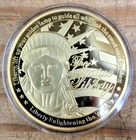 Liberty Enlightening the World 70mm Commemorative Coin 24k Gold Plated
