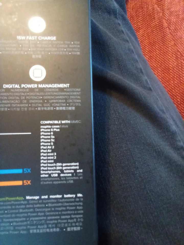 Mophie Powerstation 5X bateria extra, bateria externa com tampa de carga rápida de 15W. - Imagem 3 de 4