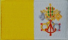 Vatican Flag Embroidered Patches 2.5"x1.5" iron-on
