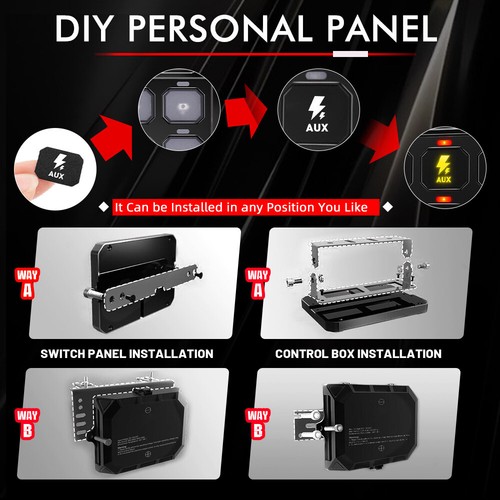 12 Gang Switch Panel Lights Control for Can-Am Polaris RZR UTV ATV Accessories - Picture 8 of 10