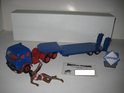 MERCEDES 3-ACHS GOLDHOFER TIEFLADER #3025.2 CONRAD 1:50 OVP