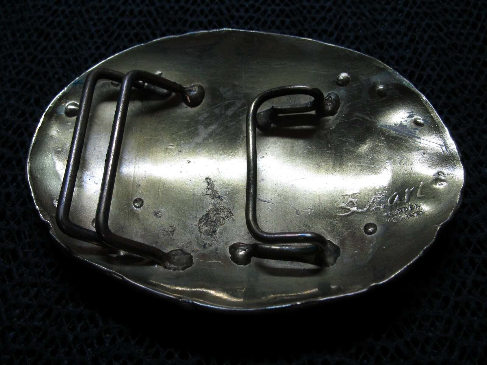 Vintage Brutalist Modernist Abstract Belt Buckle, Unworn/Deadstock Made in India