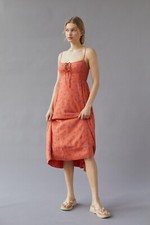 Urban Outfitters Nicolette Smocked Dress M 8 Women Casual Floral Midi NEW 32844