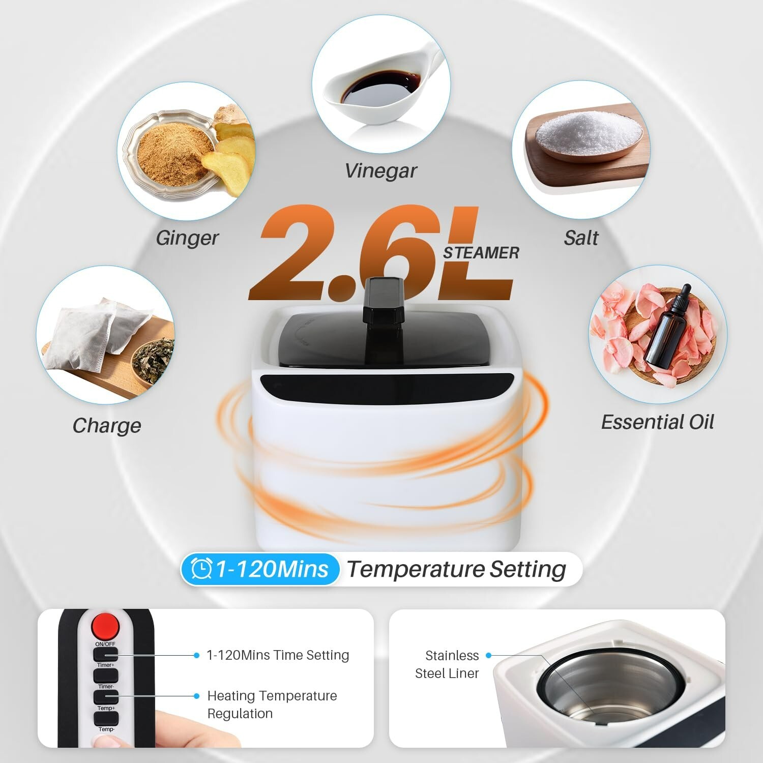 TOREAD Portable Steam Sauna for Home, Full Size Sauna Box, 2.6L 1000W