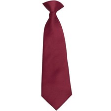 New Vesuvio Napoli Kid's Boy's Clip On Pre-tied Necktie size 14 Burgundy Party