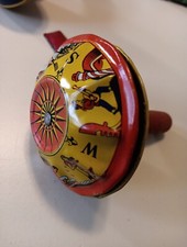 KIRCHHOF USA Tin Noise Makers Lot of 3 Circus Clown Man Lady Vtg Tin Toy Metal