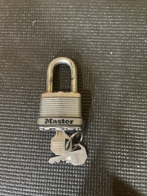 Magmu Lock Key Master Lock Magnum Padlock Laminated Steel w/ 1 Key 1-3/4