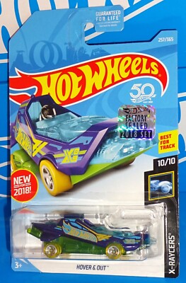 Hot Wheels New 2018 Factory Set X-Raycers Series #257 Hover & Out Mtflk Purple