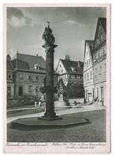 Postcard, Kronach in the Franconian Forest, Melchior Otto Square with Lucas Cranachhaus, around 1938