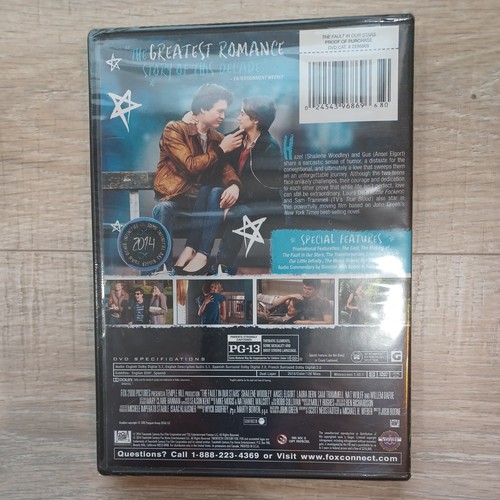 The Fault in Our Stars (DVD, 2014) NEW SEALED - Picture 2 of 3