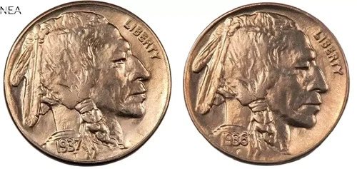 1936+1937 Buffalo Nickel Set/Lot ~ Gem BU ~ 2 Coins