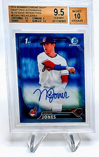 2016 Bowman Chrome Blue Wave Refractor Autograph Nolan Jones BGS 9.5 10 /150