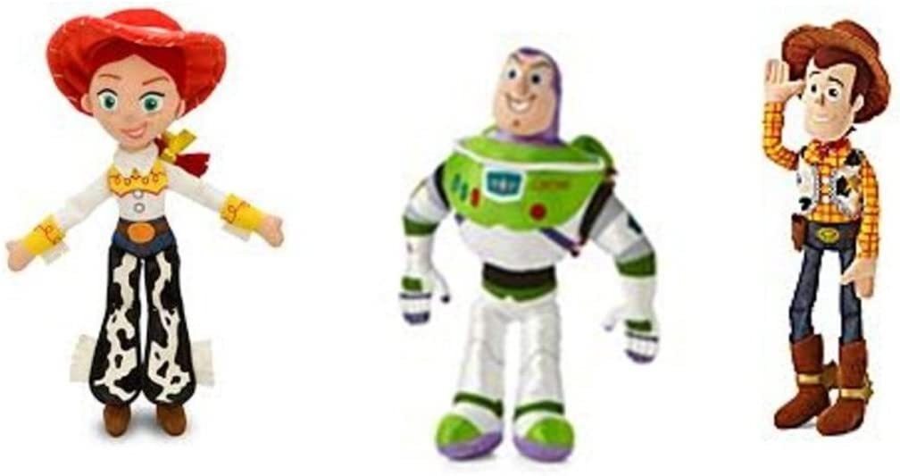 Toy Story Jessie Woody Buzz Lightyear 16” Plush Set Soft Figures