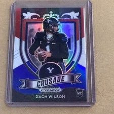 2021 Prizm Draft Picks - ZACH WILSON Red White & Blue Prizm Crusade RC #168 A-46