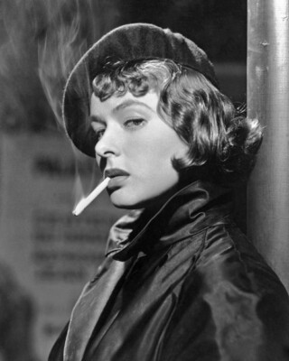 Actress INGRID BERGMAN smoking a cigarette Glossy 11x14 Photo ARCH OF  TRIUMPH