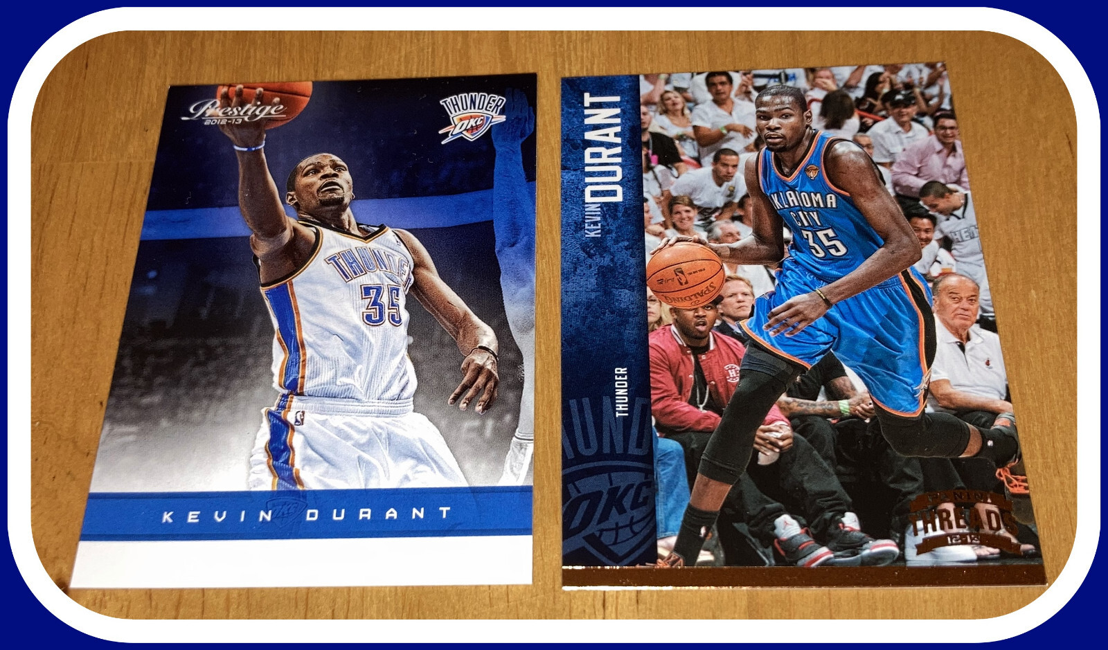 OKC THUNDER LOT OF 2 DIFFERENT 2012-13 KEVIN DURANT PRESTIGE AND THREAD ...