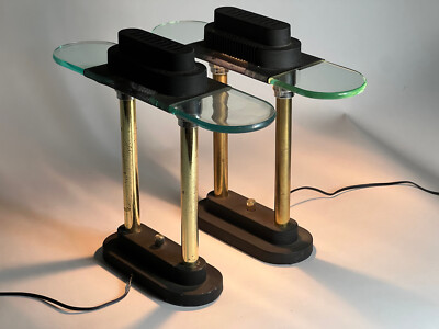 Vintage Robert Sonneman Desk Bankers Lamp George Kovacs Memphis 1980s Postmodern