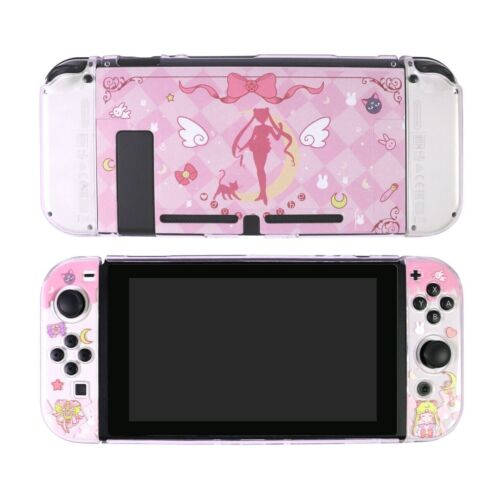 Nintendo Switch OLED Case Cover Pink Anime Girl Accessory For Joycon Controller - Picture 6 of 9