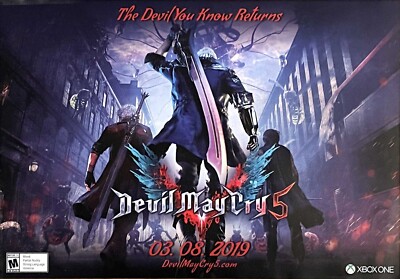 XBox One Capcom DEVIL MAY CRY 5 store display 2-sided poster | eBay