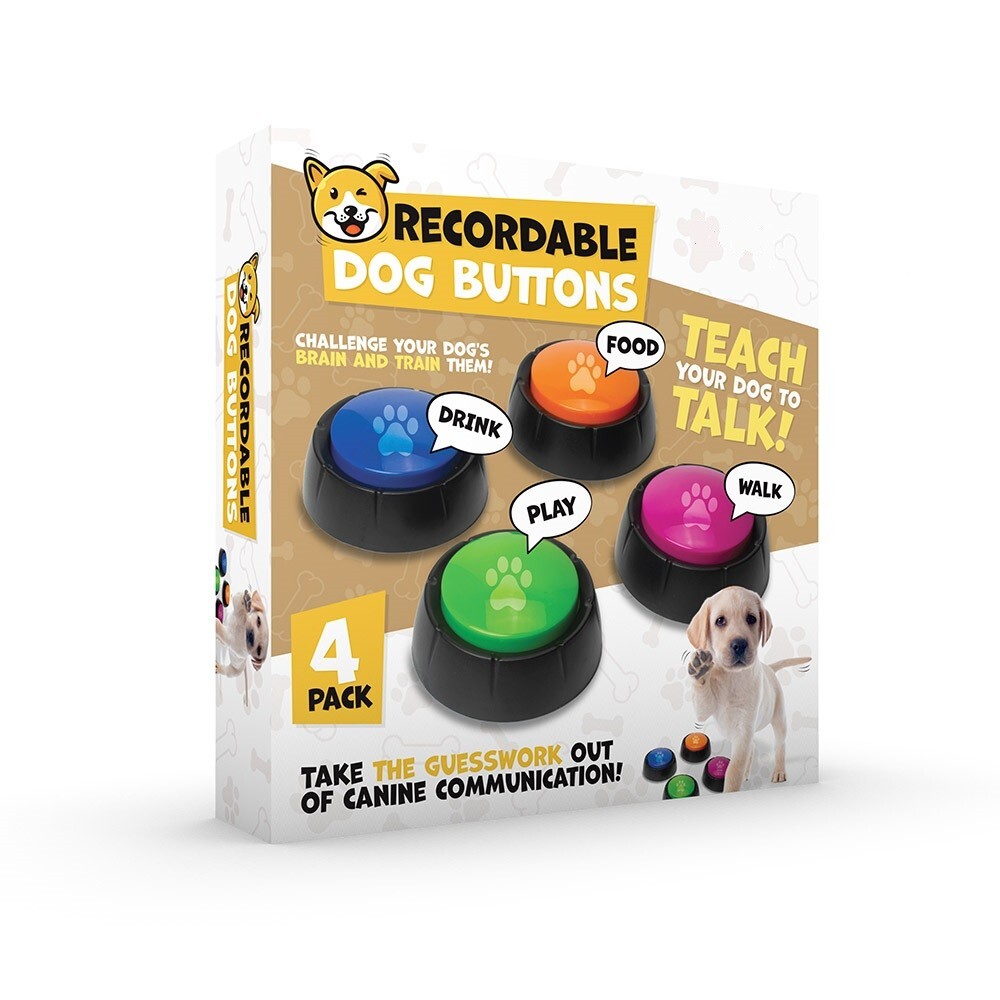 Talking Buttons Dog Talk Blue Bell Recordable Dog Buttons Talking