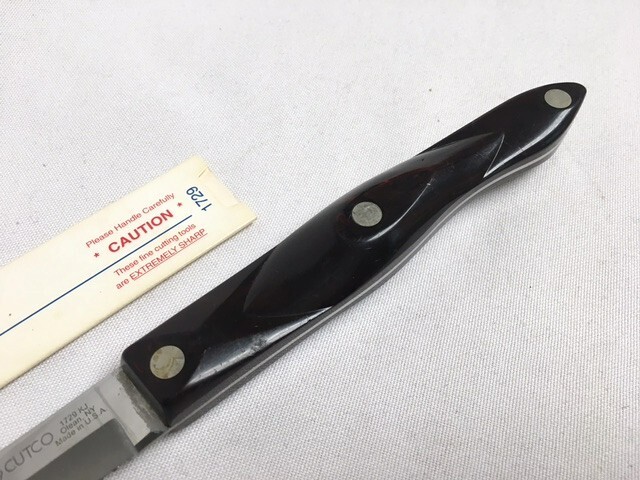 CUTCO 1729 Petite Carver Knife Serrated Blade 12 ½” Brown Classic Handle