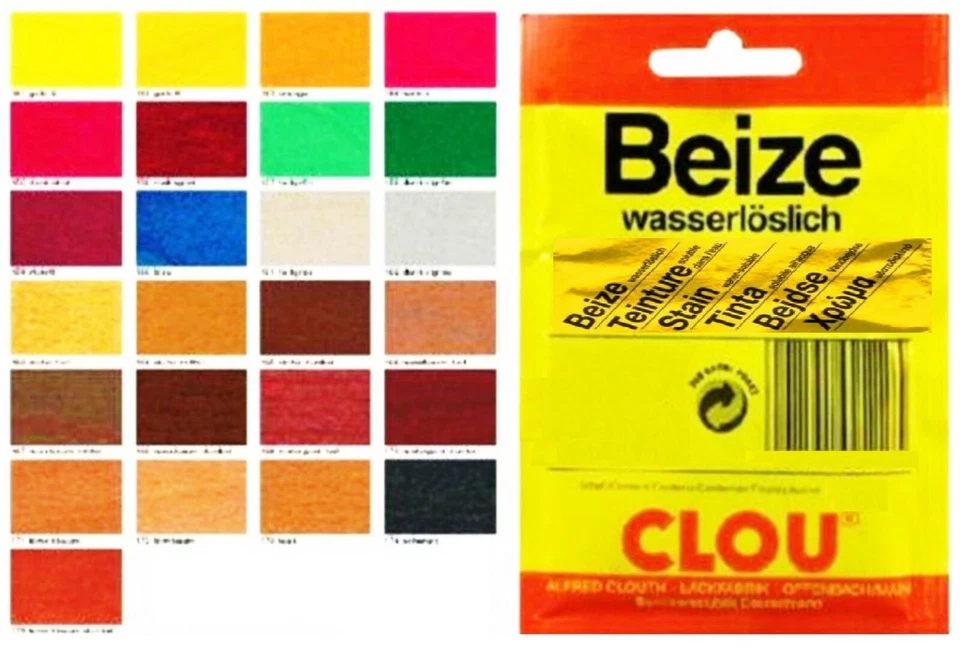 Clou Rekol  Wasserbeize Holzbeize Holztöne  Weichholz Beutelbeize - Bild 2 von 2