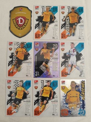 Match Attax Bundesliga 21/22 Team Set Dynamo Dresden Alle 9 Karten 2021/2022
