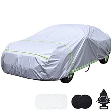 Car Cover Waterproof All Weather 6 Sedan Length 176-184 inch Sedan-Sliver