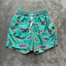Chubbies Shark Swim Trunks Shorts Bottoms Lined Size Small Green 5.5  
