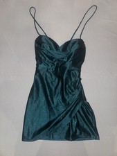 NWT Honey And Rosie Glittery Stringy Green Cocktail Dress Size L