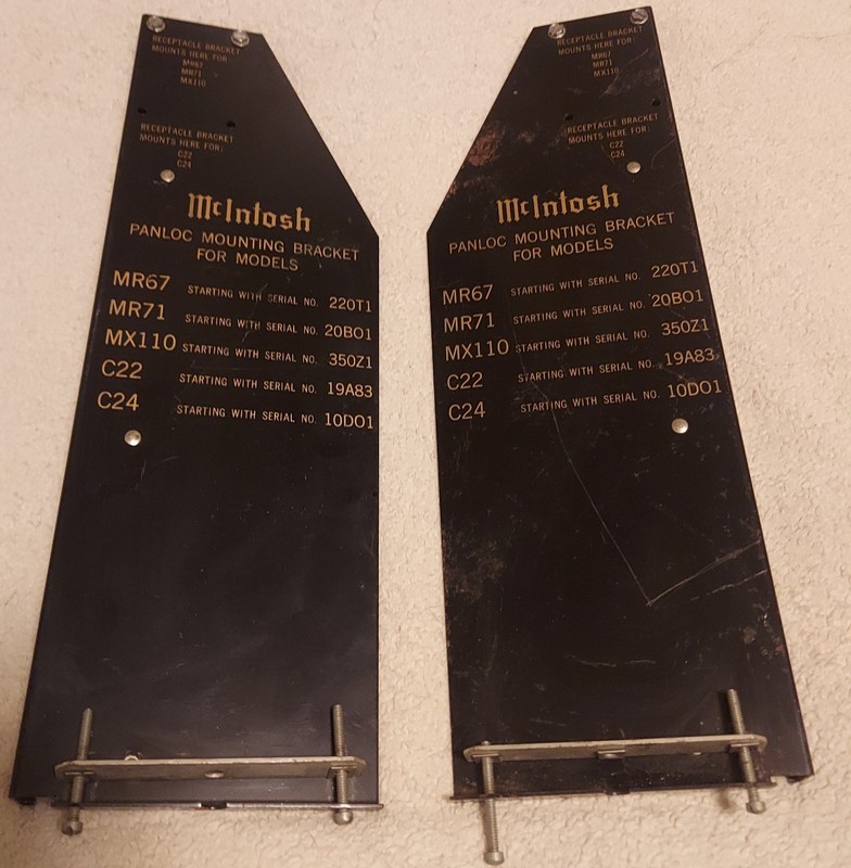 Original McINTOSH PANLOC Mounting Brackets- MR67 MR71 MX110 C22 C24 