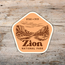 Zion National Park Sticker Retro Utah Travel ...