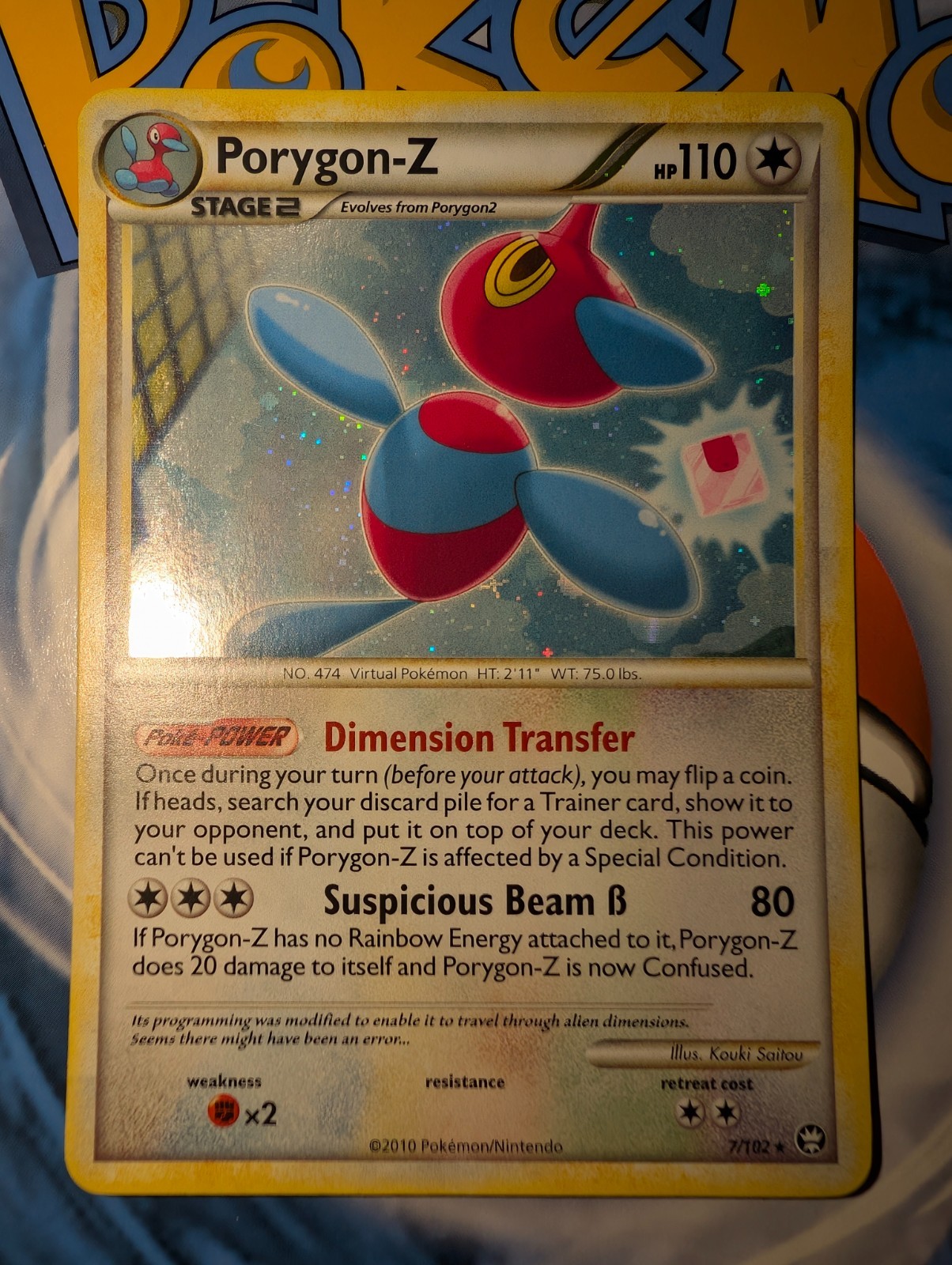 POKEMON Porygon-Z 7/102 Triumphant Holo NM