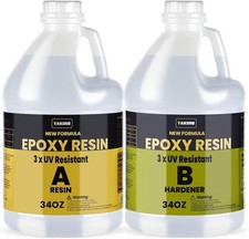 68OZ 3 UV Resistant Resin Kit,No Bubble  Crystal Clear Epoxy Resin for Coating,