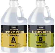 68OZ 3×UV Resistant Resin Kit,No Bubble & Crystal Clear Epoxy Resin for Coating,