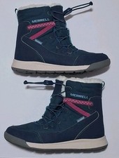 Merrell MK166125 Big Kids 3M Snow Crush 3.0 Waterproof Boot, Navy/Berry No Box