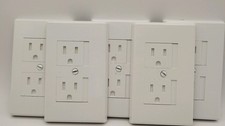 5 Mommy's Helper Safety Self-Closing Outlet Covers Center Screw White
