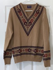 VINTAGE PENDLETON MENS LARGE WOOL SWEATER MADE IN USA