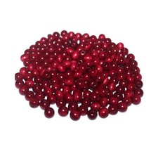 300 Pcs Wooden Beads  DIY Craft Beads for Bracelets, Garlands, 12mm Dark Red