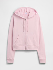 French Terry Cropped Zip Hoodie