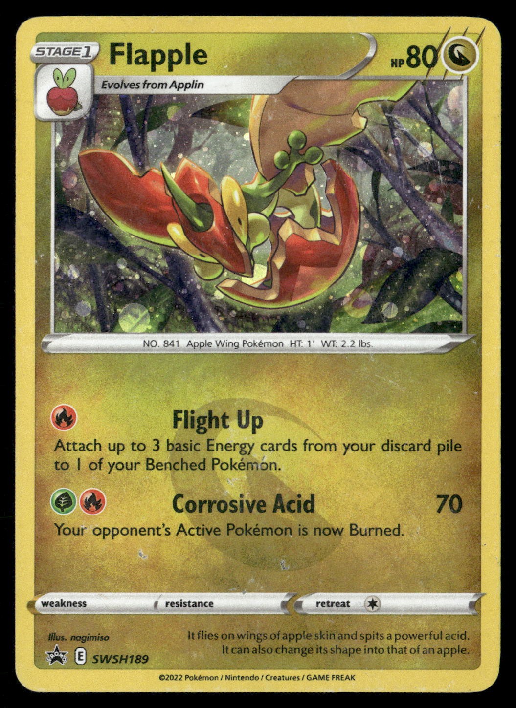 Flapple SWSH189 Holo Promo Sword & Shield Promo Pokemon MP