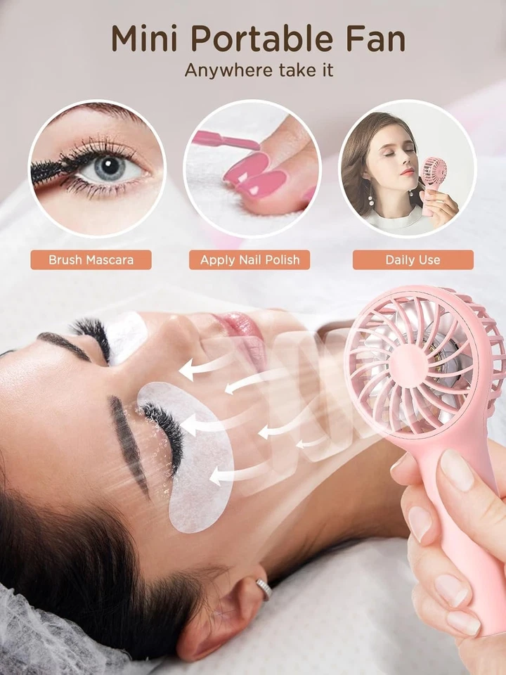 EasyAcc Mini Ventilador Portátil Portátil Portátil, Regalo Día de la Madre Pequeño, 2000mAh Rosa 605  Foto 2 de 4