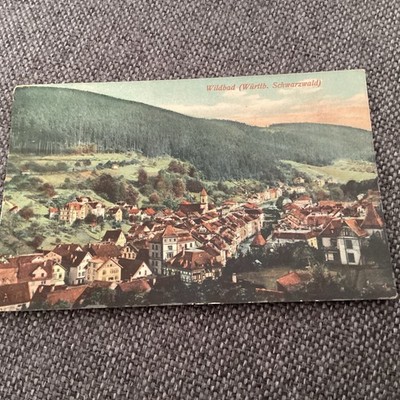 Postkarte Ansichtskarte Wildbad Schwarzwald gelaufen nach London 1906 !