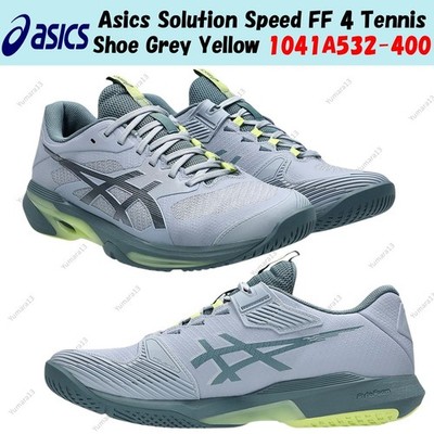 Asics Solution Speed FF 4 Tennisschuh Grau Gelb 1041A532-400 Herren Gr.